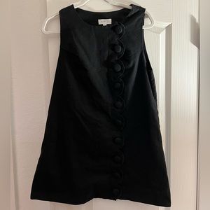 Black linen shift dress by Mable